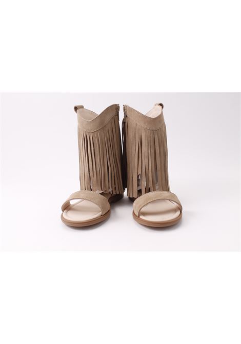 Sandali con frange FLORENS | F178216J VELOUR NUDO